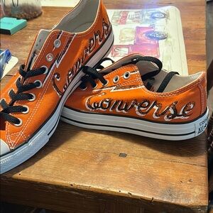 Converse Orange Low-Top Sneakers